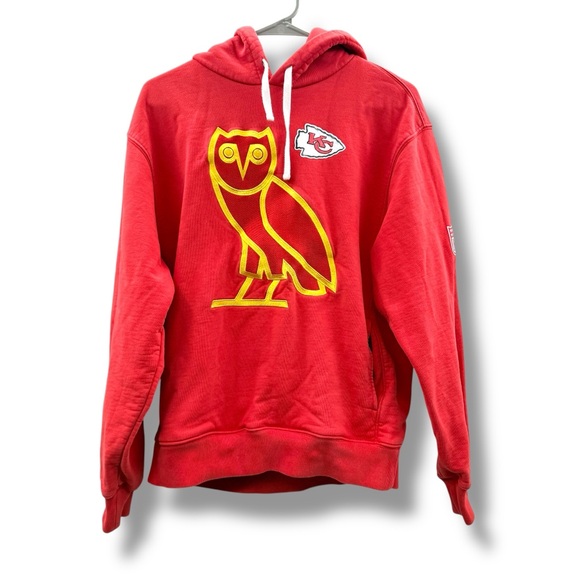 OVO October’s Very Own Kansas City Chiefs Hoodie Unisex Size Small Red Drake - Picture 1 of 10